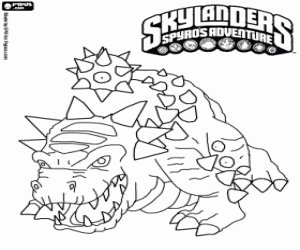 Dinozor Skylander Bash boyama