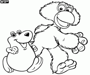 Dito ve Feito, Cocoricó'ın karakterleri boyama