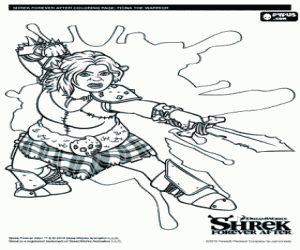 Bir dişi dev savaşçı, Fiona boyama