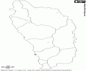 Dominika Haritası boyama