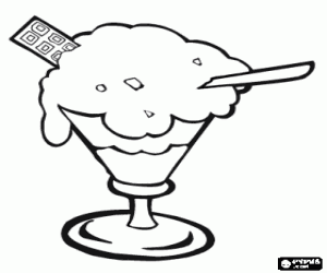 Dondurma, dondurma ve bisküvi ile Kupası boyama