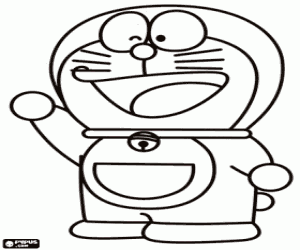 Doraemon, sihirli kedi boyama