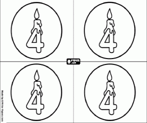 Benim dört doğum günü partisine davet boyama