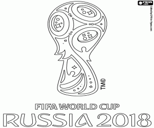 Dünya Kupası FIFA Rusya 2018 logosu boyama