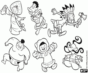 Dünyada altı kişi boyama