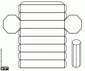 Düzenli bir sekizgen prizma boyama