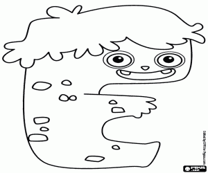 E harfinin canavar boyama