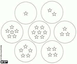 Ejder topu yedi küreler boyama