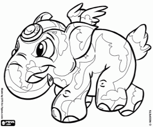 Elephante, fil dan Neopets boyama