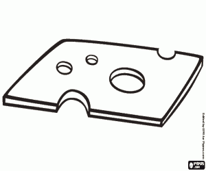 Emmental peyniri dilim boyama