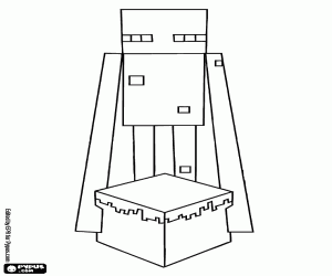 Bir enderman ile bir pasta, Minecraft boyama