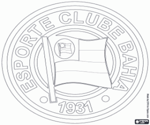 Esporte Clube Bahia logosu boyama