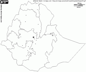 Etiyopya Haritası boyama