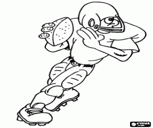 Bir eylem Amerikan futbolu boyama