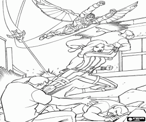 Eylem Black Widow ve Falcon boyama