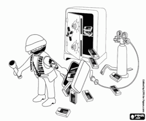 Eylem hırsız, Playmobil boyama