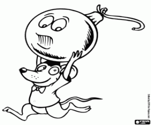 Bir fare ve Noel top boyama