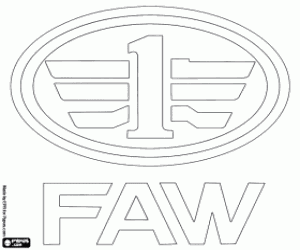 FAW Car Company logosu boyama