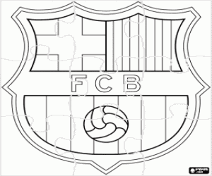 FC Barcelona logosunun puzzle boyama