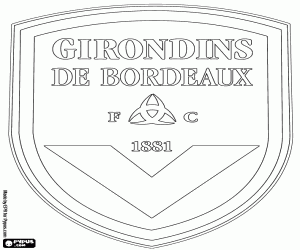 FC Girondins de Bordeaux Madalyası boyama