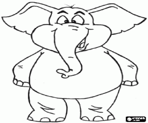 Bir fil arka bacaklarda boyama