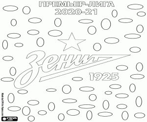 FK Zenit, şampiyon 2020-2021 boyama