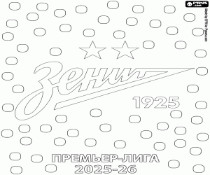 FK Zenit, şampiyon 2025-2026 boyama