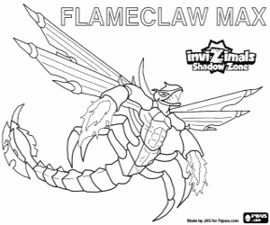 Flameclaw Max, Invizimals Shadow Zone boyama