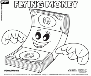 Flying Money, bir emoji film boyama