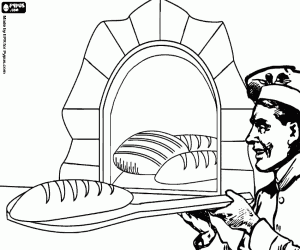 Fırıncı ve ekmek fırın boyama