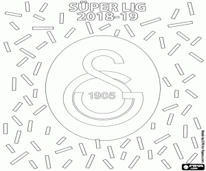 Galatasaray, şampiyon 2018-2019 boyama