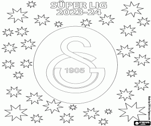 Galatasaray, iki kez şampiyon 2023-2024 boyama