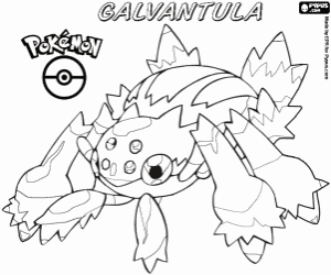 Galvantula, bir örümcek Pokemon boyama