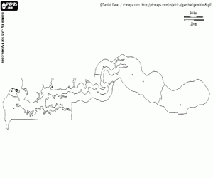 Gambiya Haritası boyama