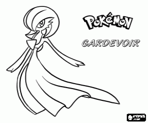 Gardevoir, bir Pokémon boyama
