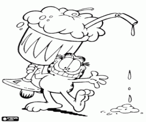 Garfield ile bir yüzlü boyama