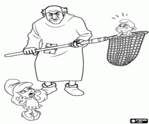 Gargamel, Şirin Baba ve Şirine boyama