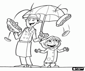 Garip yağmur gıda boyama