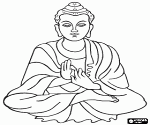 Gautama Buddha oturma boyama