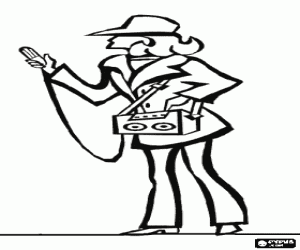 Bir gazeteci röportaj boyama