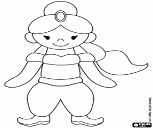 Genç Arap prensesi boyama