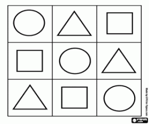 Geometrik formlar ile oynamak için boyama