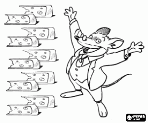 Geronimo Stilton ve peynirler boyama