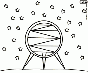 Bir gezegende uzay istasyonu boyama