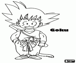 Goku, Saiyan savaşçı çocuk boyama
