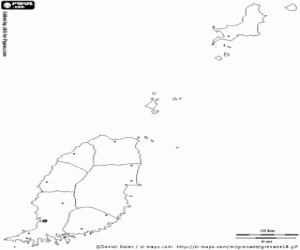 Grenada harita boyama