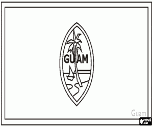 Guam bayrağı boyama