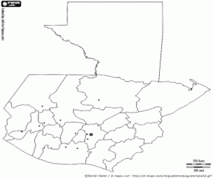 Guatemala Haritası boyama