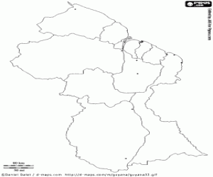 Guyana Haritası boyama