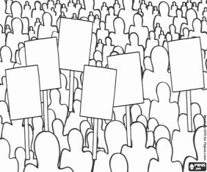 Gösteri için sosyal adalet boyama